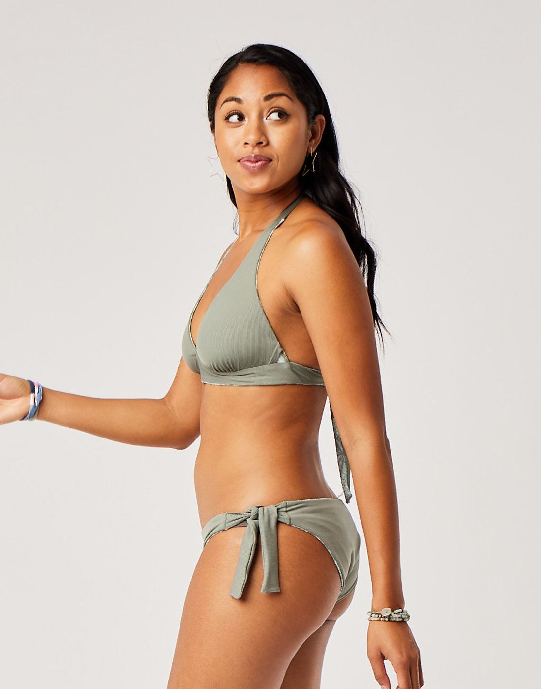 Elba Reversible Bottom : Moss Makai/Moss - FINAL SALE