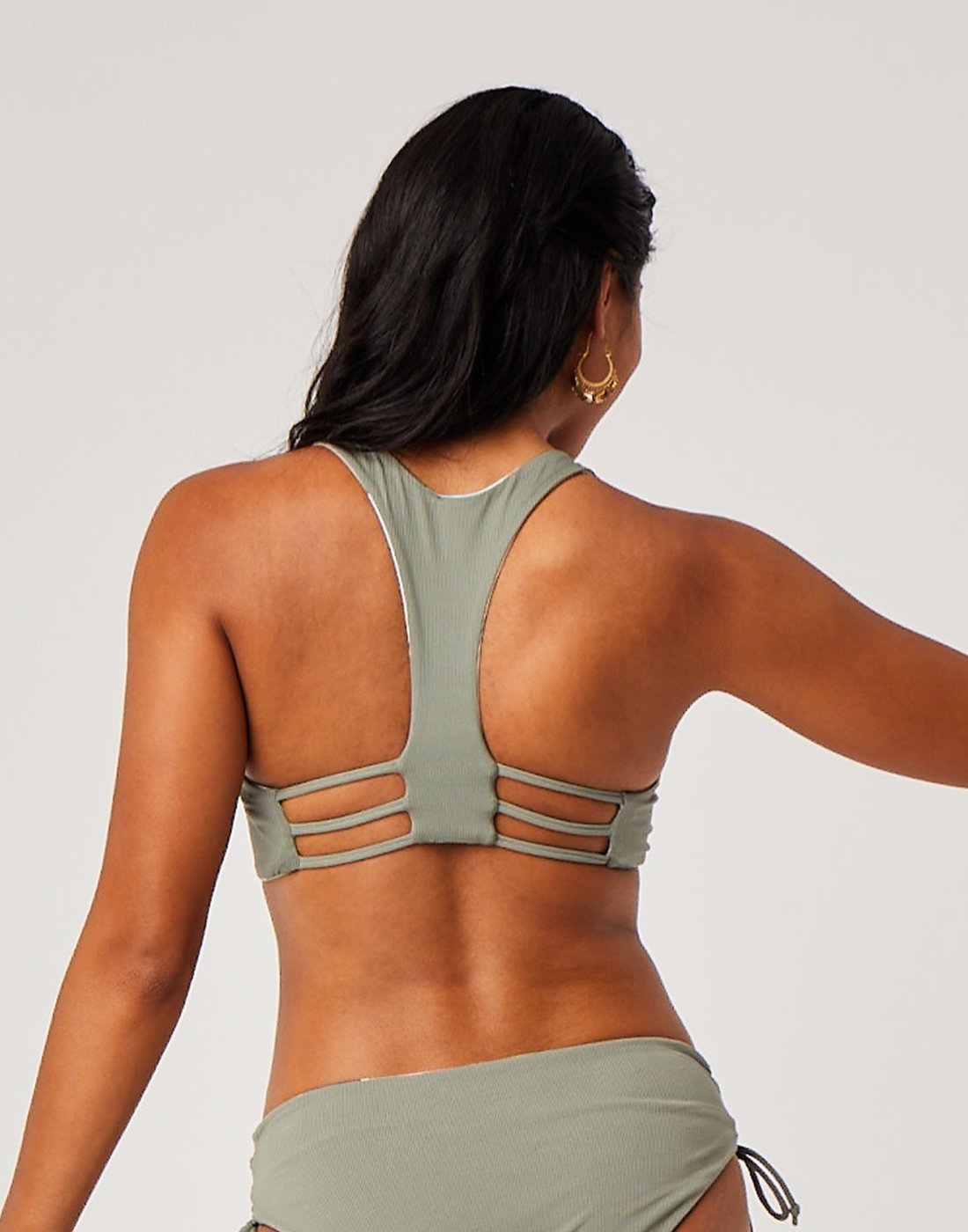 La Jolla Reversible Top : Paradise/Moss - FINAL SALE