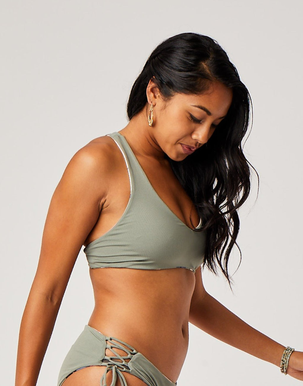 La Jolla Reversible Top : Paradise/Moss - FINAL SALE