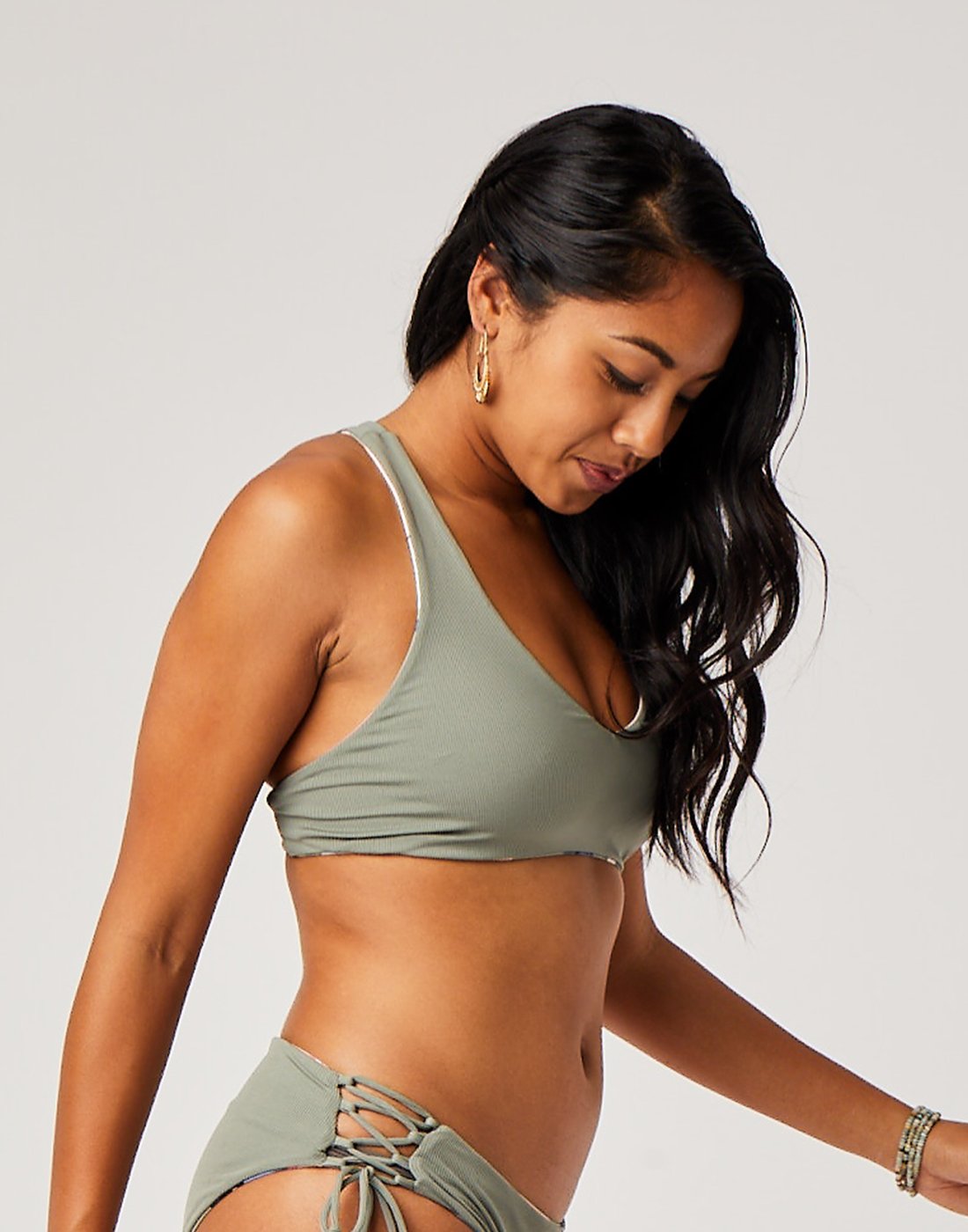 La Jolla Reversible Top : Paradise/Moss - FINAL SALE