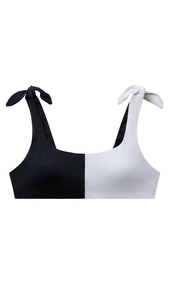 Sandhaven Colorblock Top: Black/White