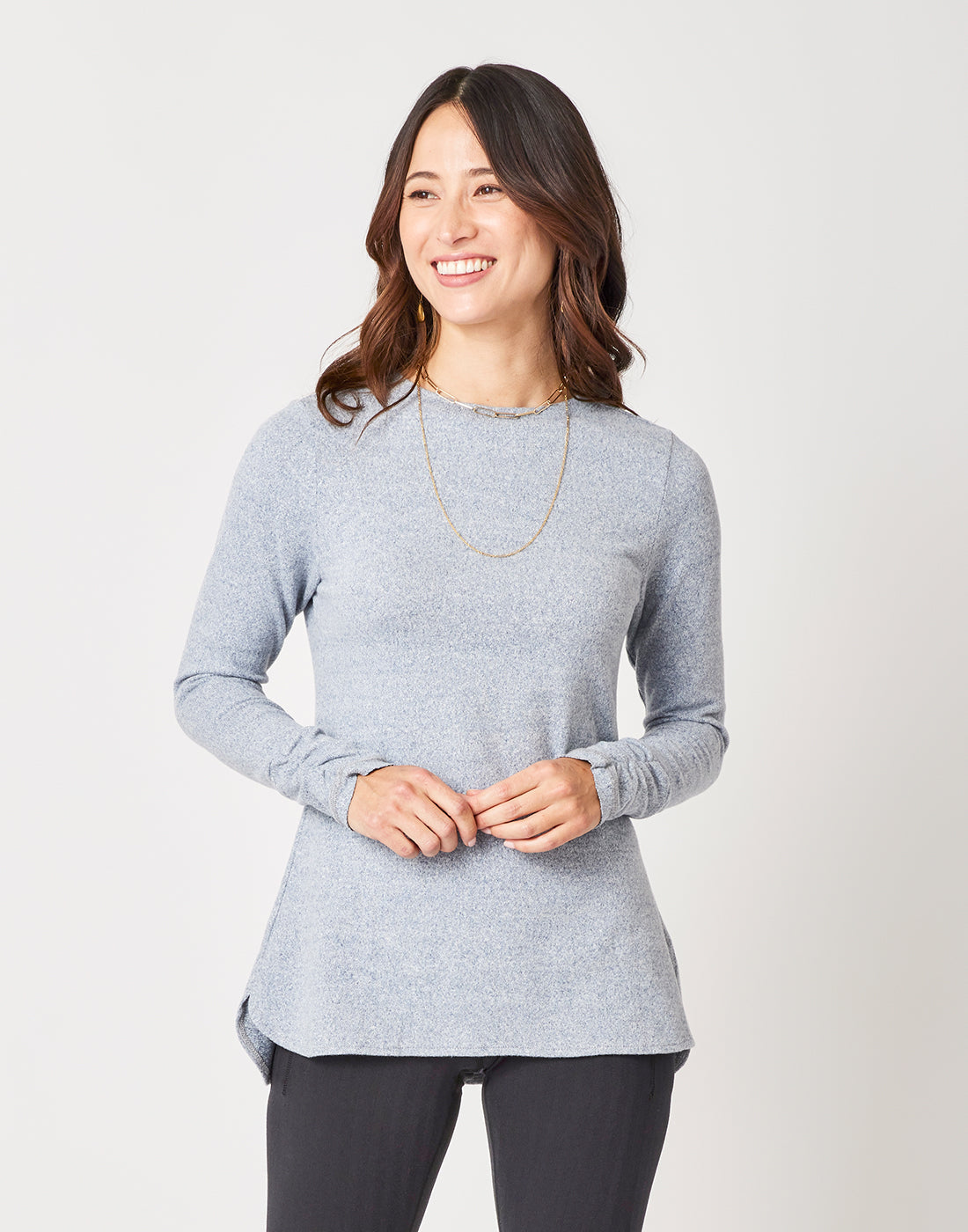 Chelsea Top: Navy Heather