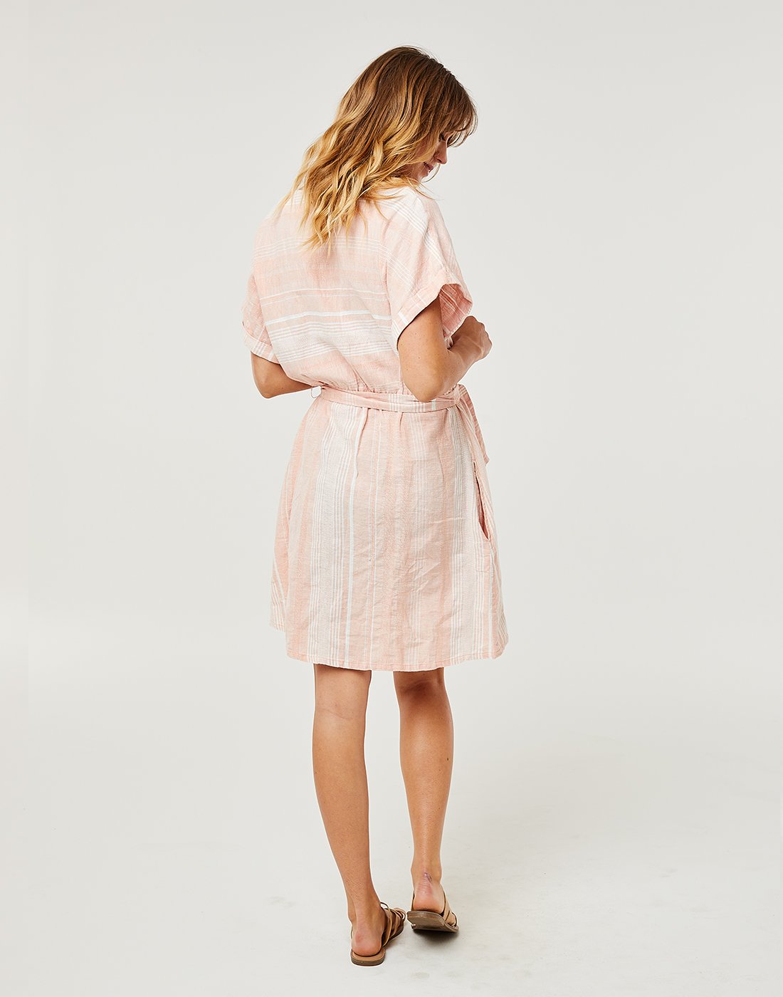 Willow Dress : Guava Stripe - FINAL SALE