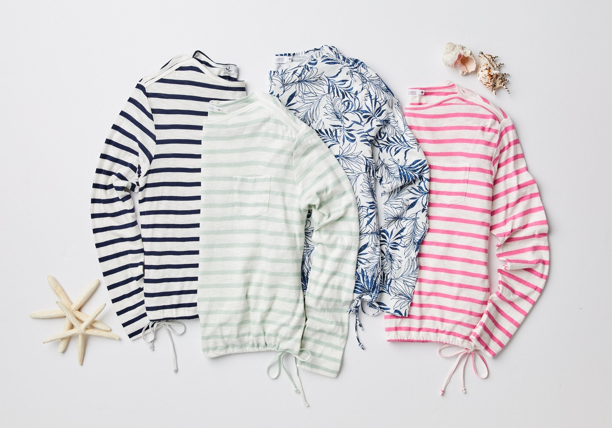 Lorena Top : Navy Mali Stripe - FINAL SALE