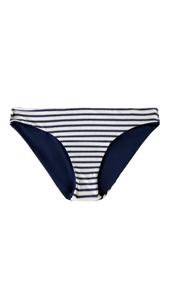 St. Barth Reversible Bottom: Dash Stripe/Navy - FINAL SALE