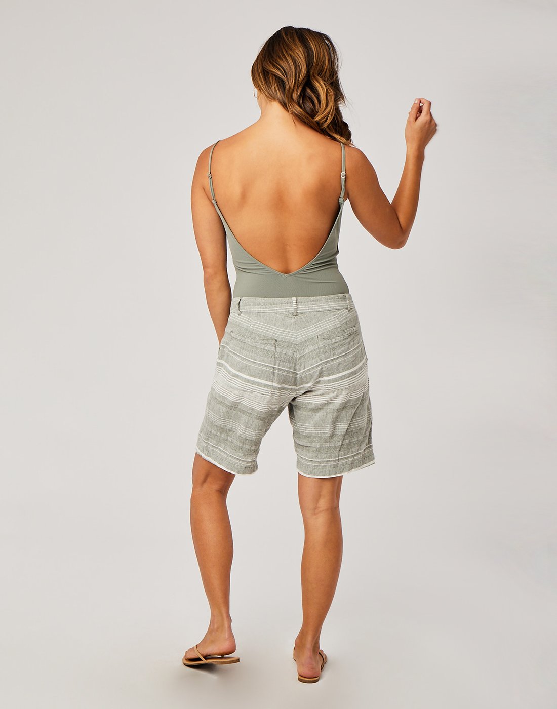 Kennedy Short : Moss Stripe - FINAL SALE