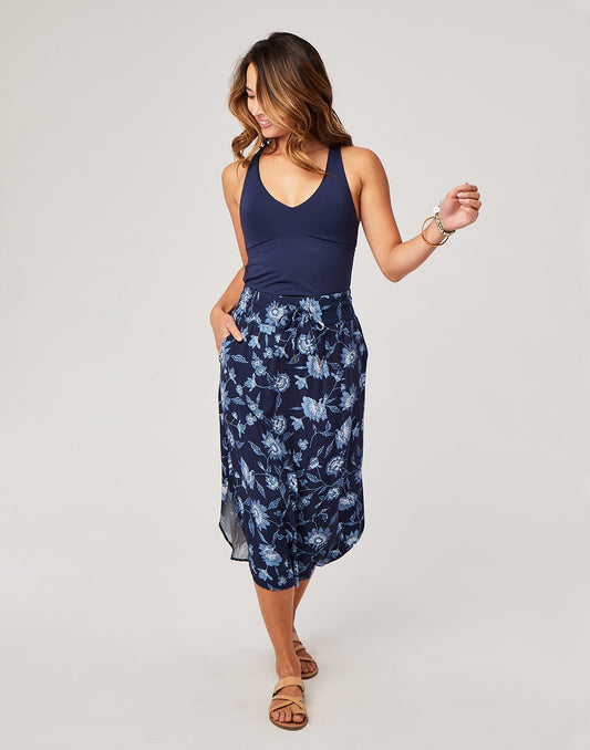 Peyton Skirt : Navy Haku - FINAL SALE