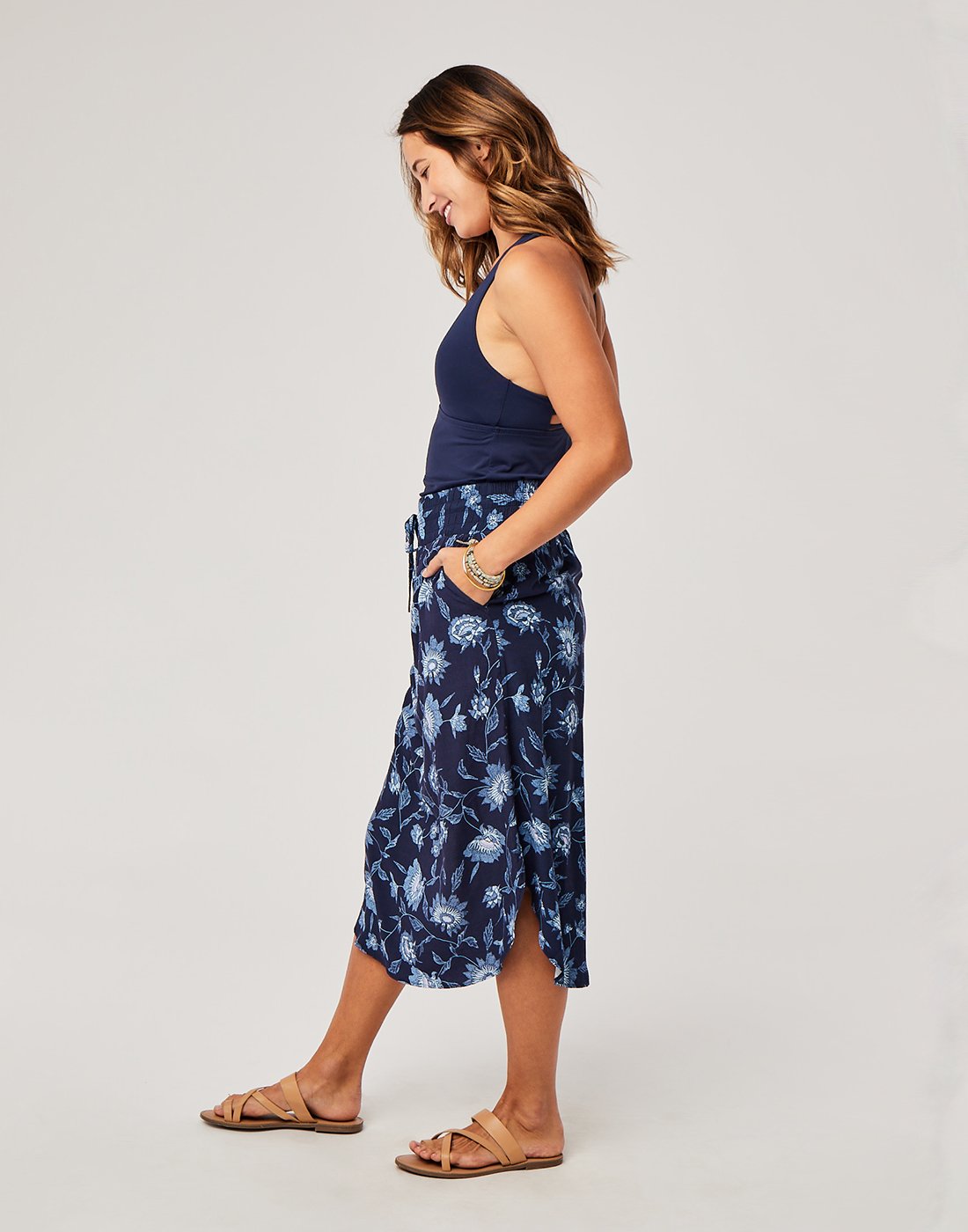 Peyton Skirt : Navy Haku - FINAL SALE