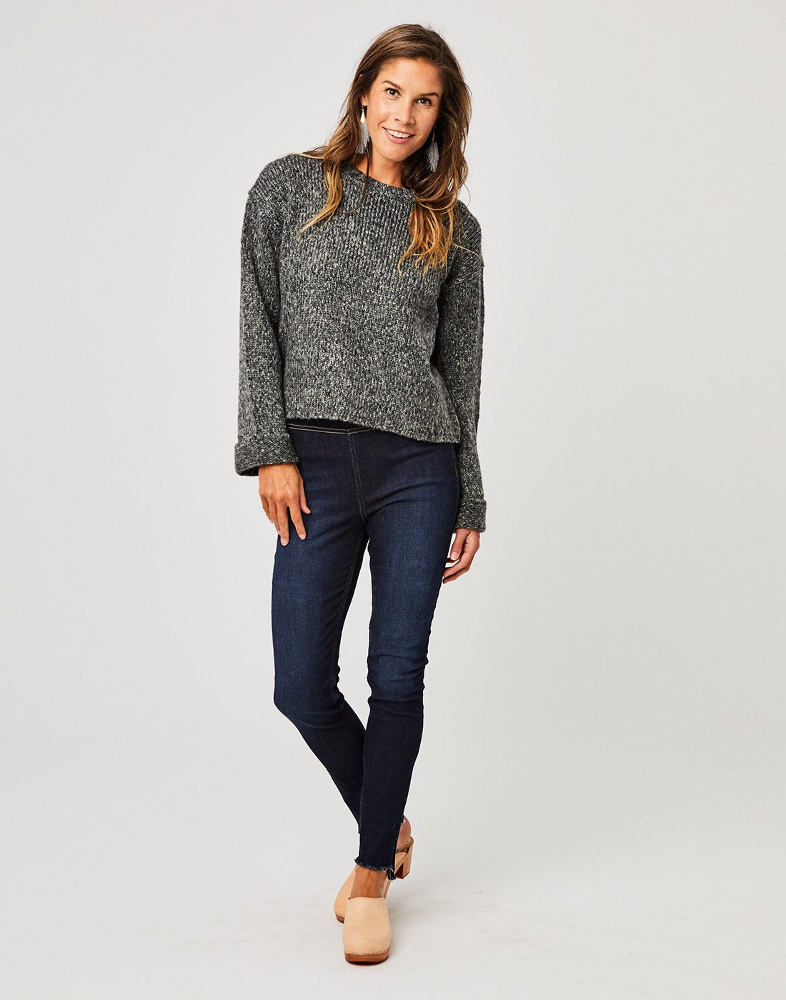 Estes Crop Sweater: Black - FINAL SALE