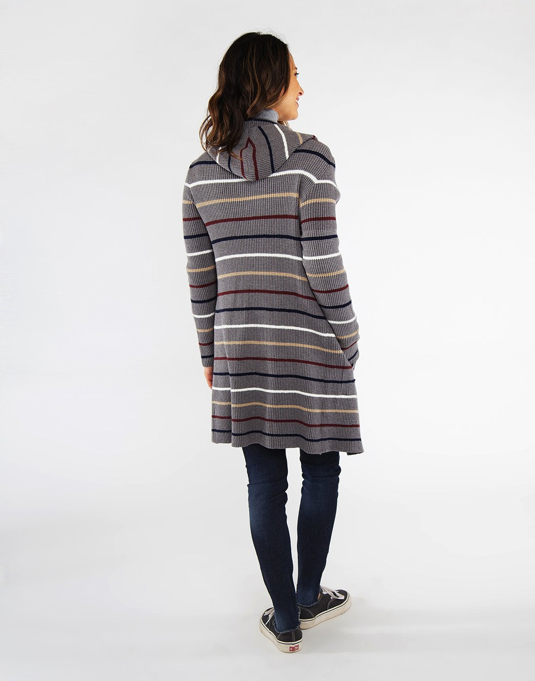 Durango Sweater: Grey Heather Stripe