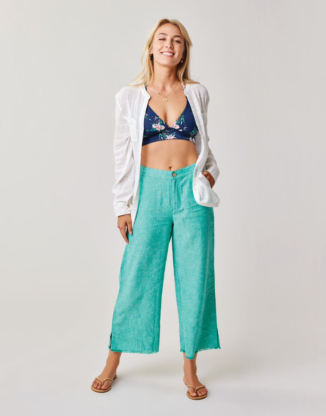 Blake Pant: Fern Chambray
