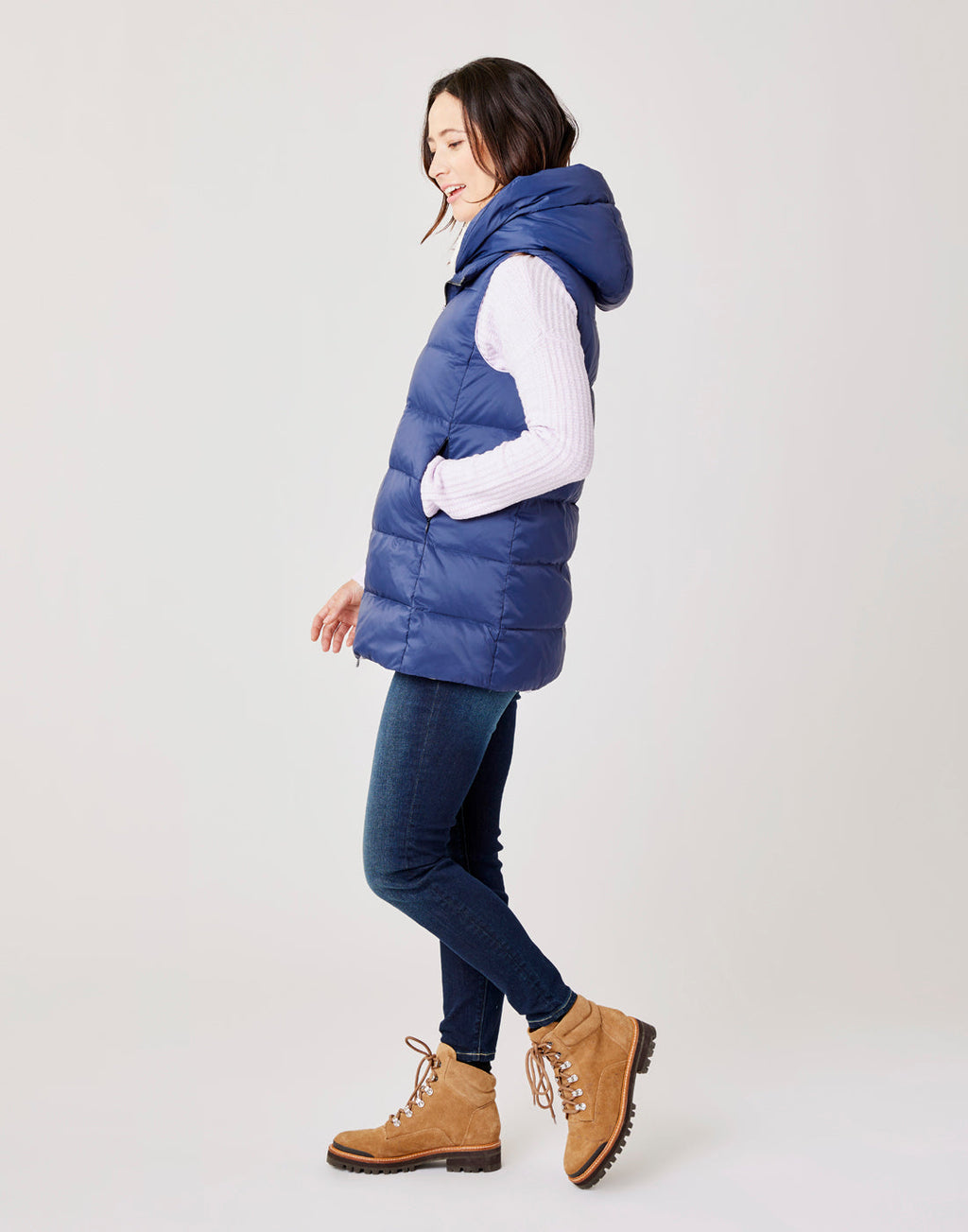 Davos Down Vest: Navy