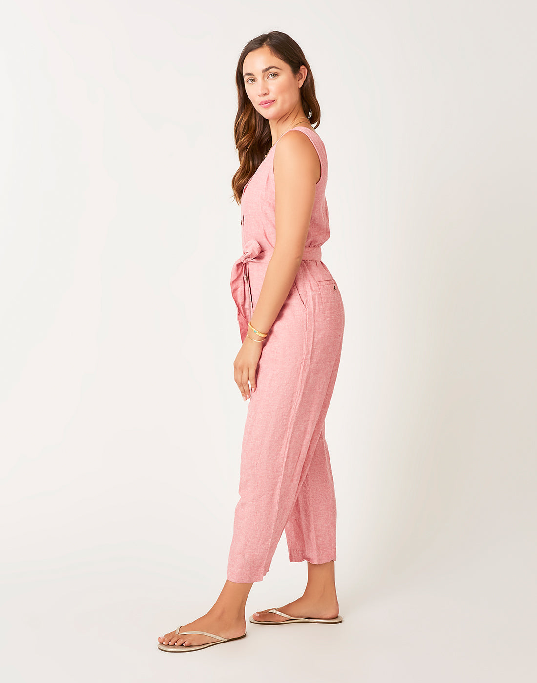 Bonfire Jumpsuit: Lt. Red Chambray