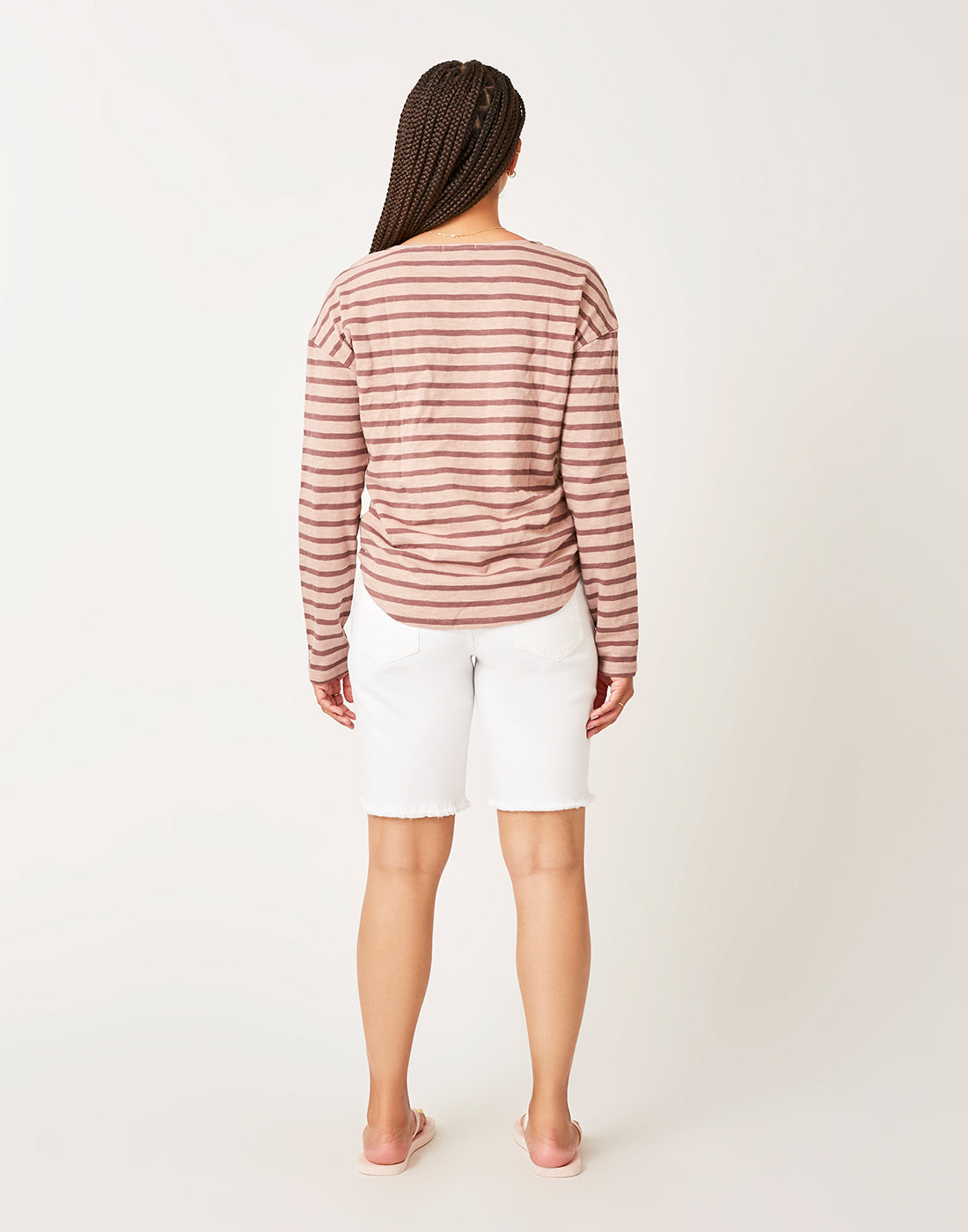 Alexis Top: Fawn Dk. Fawn Stripe