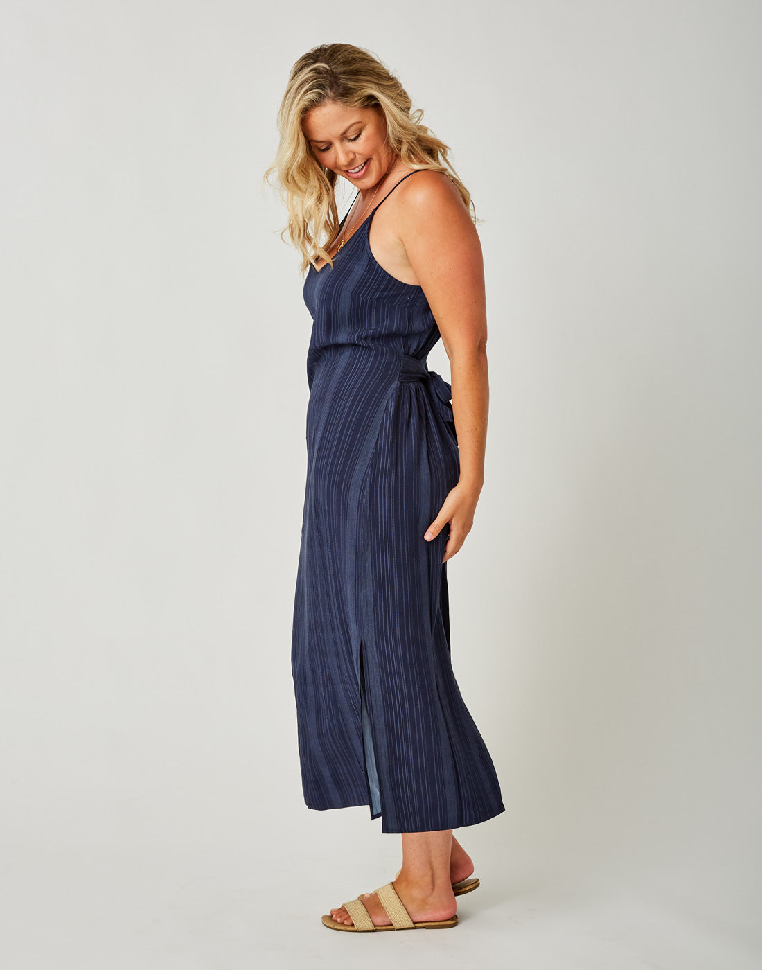 Macy Dress: Navy Lau Stripe