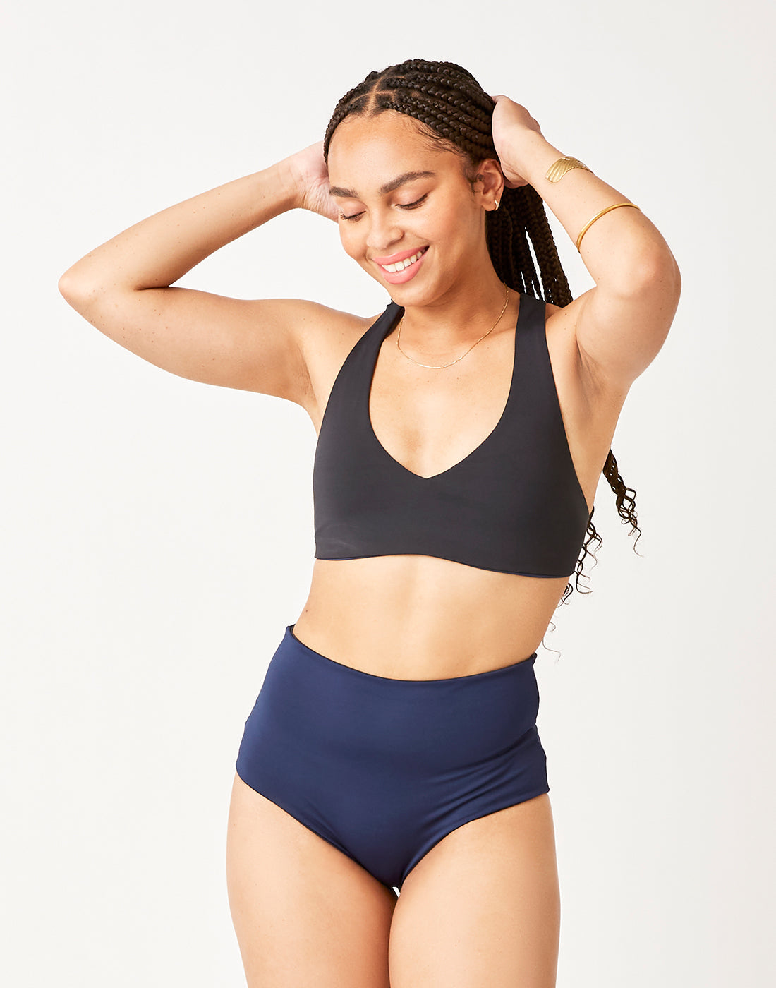 Erin Reversible Bottom: Black/Navy