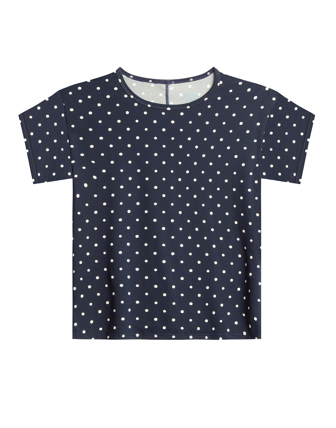 Bailey Sunshirt: Navy Polka Dot