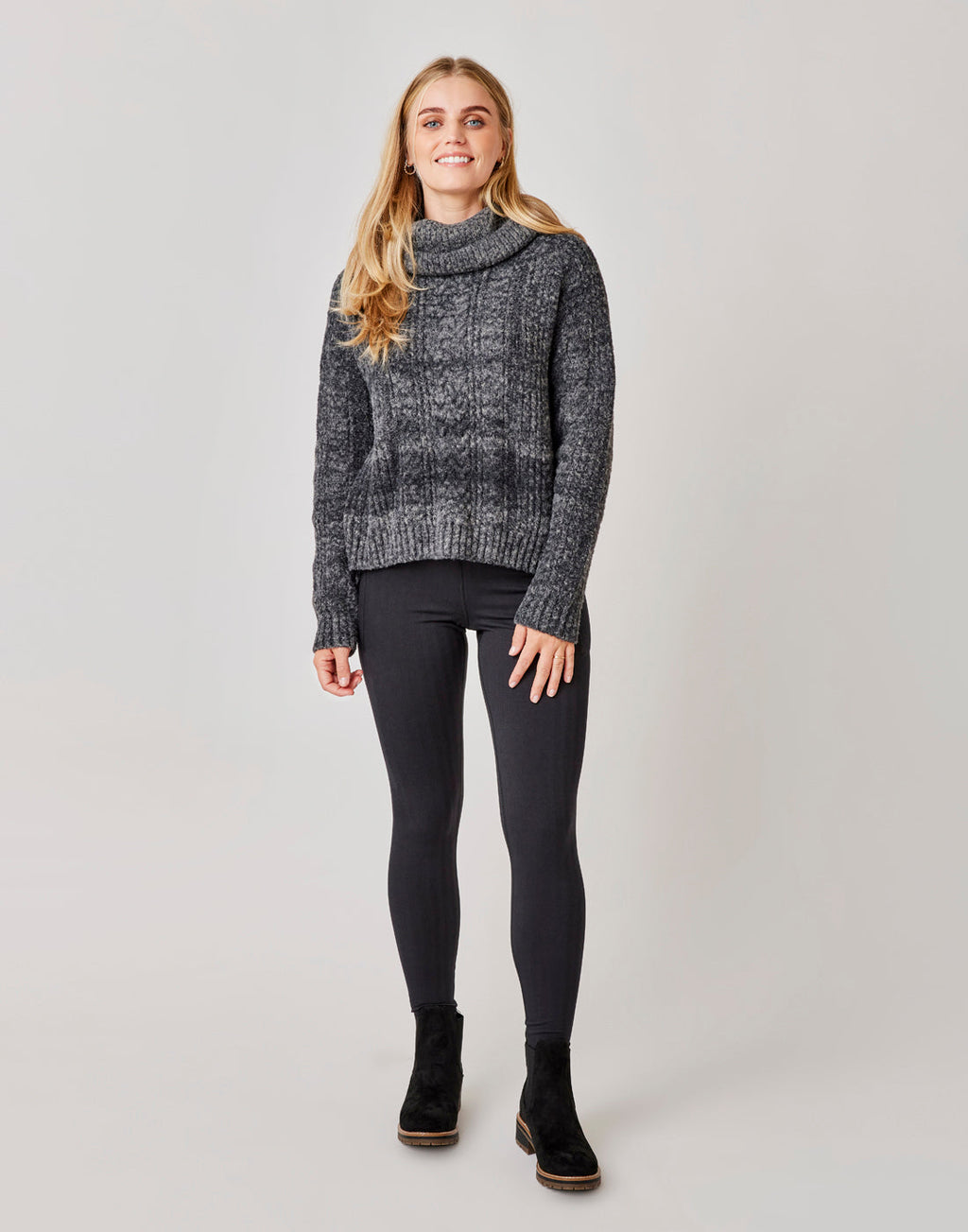 Field Sweater: Black Heather