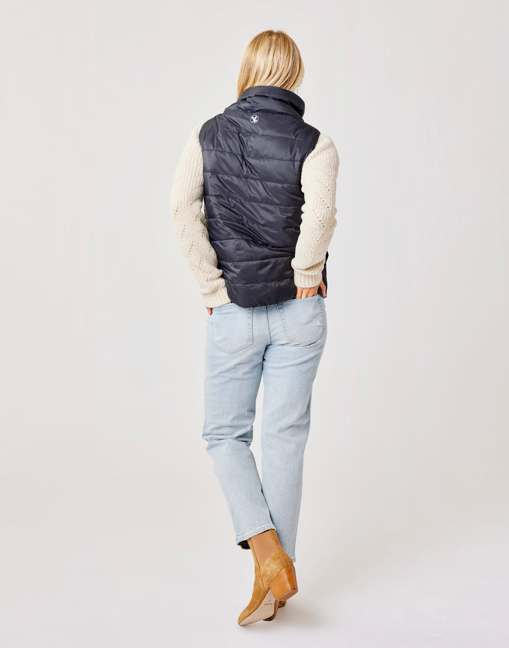 Silverton Reversible Down Vest: Hydro/Black