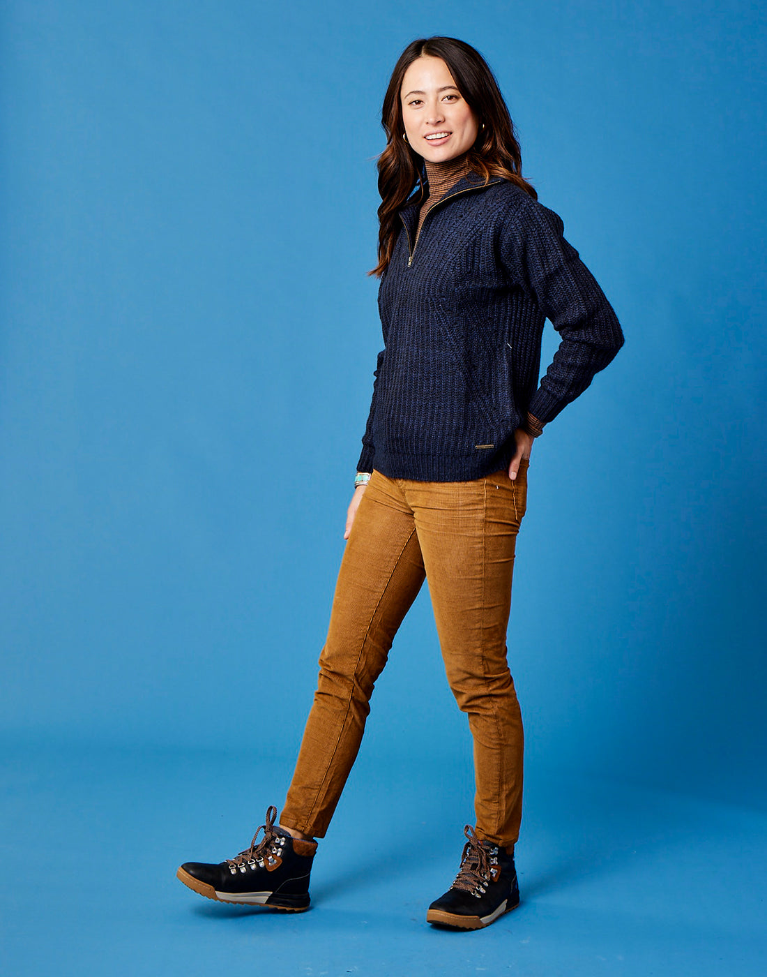 Brookline Zip: Navy Heather