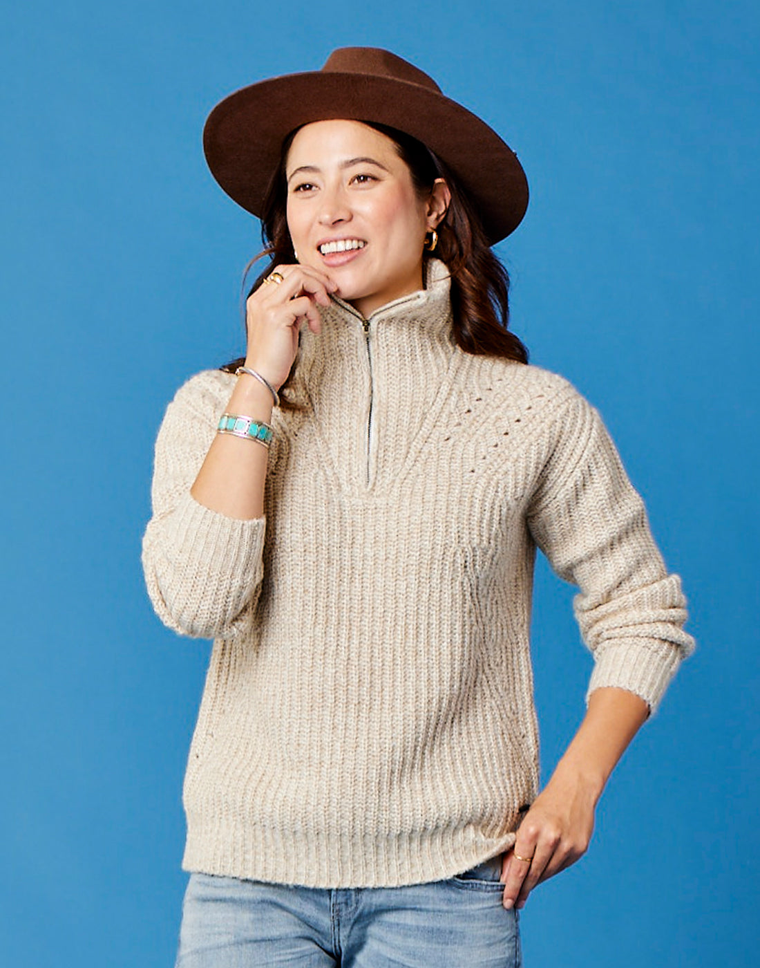 Brookline Zip: Cloud Heather