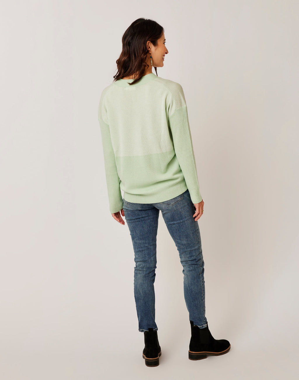 Aurora Sweater: Frost Mini Stripe