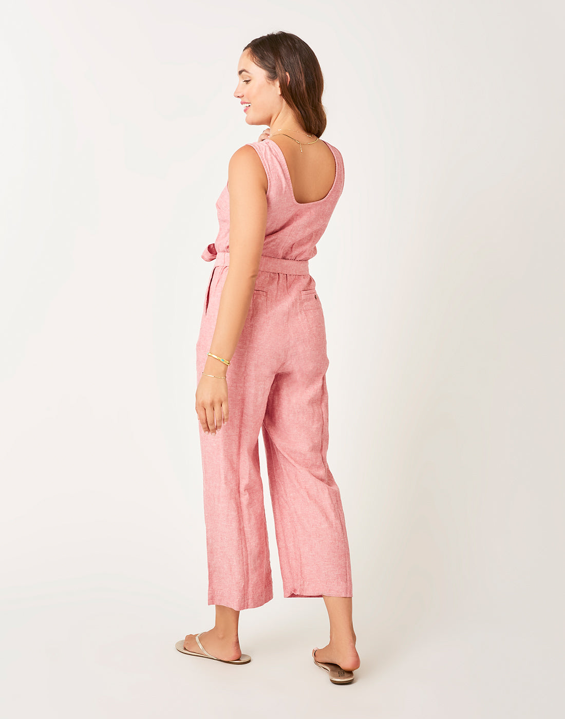 Bonfire Jumpsuit: Lt. Red Chambray