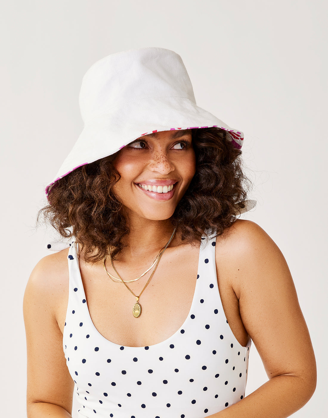 Reversible Bucket Hat: Cloud/Orchard