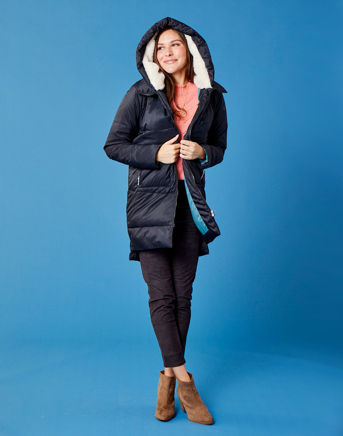 Davos Down Jacket: Black
