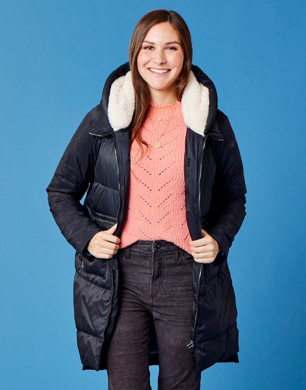 Davos Down Jacket: Black