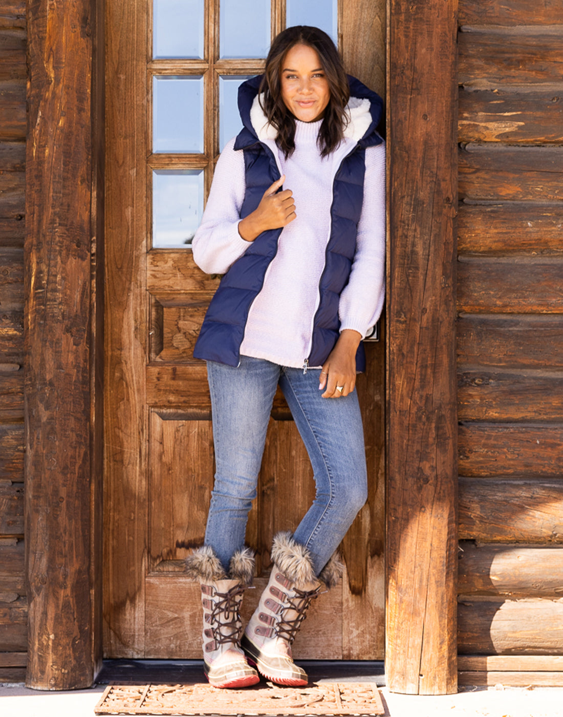 Davos Down Vest: Navy