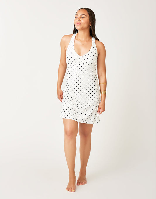 La Jolla Dress: Cloud Polka Dot