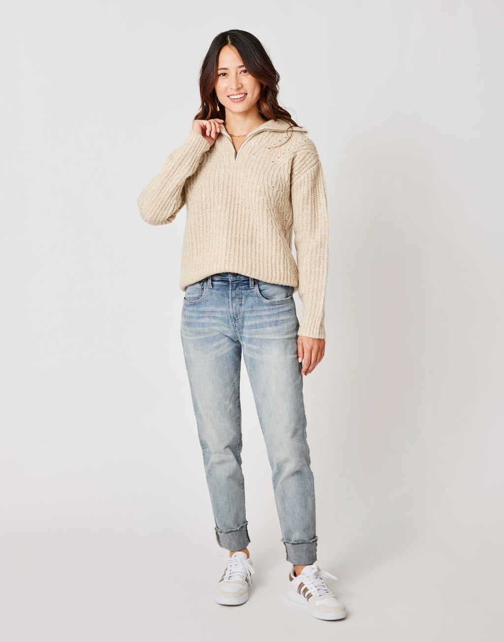 Brookline Zip: Cloud Heather