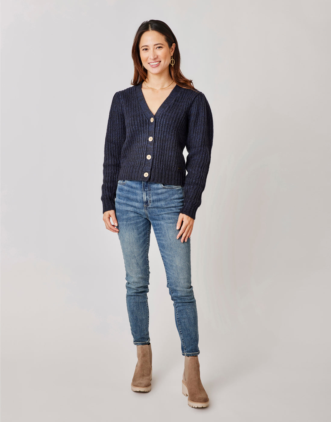 Tinsley Sweater: Navy Heather