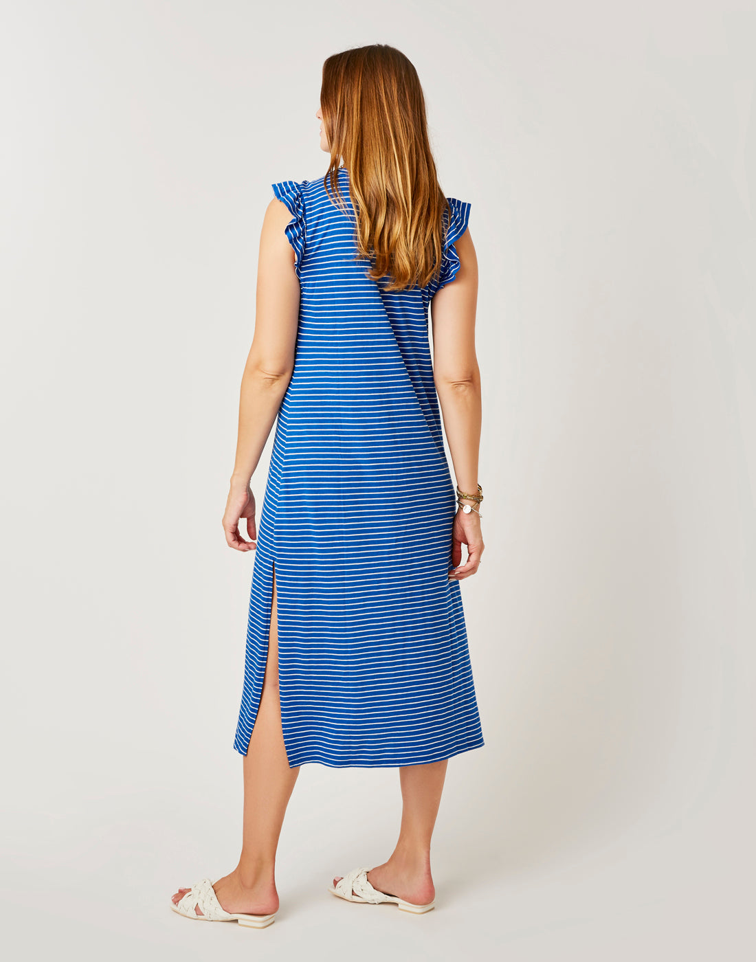 Maeve Dress: Royal Stripe