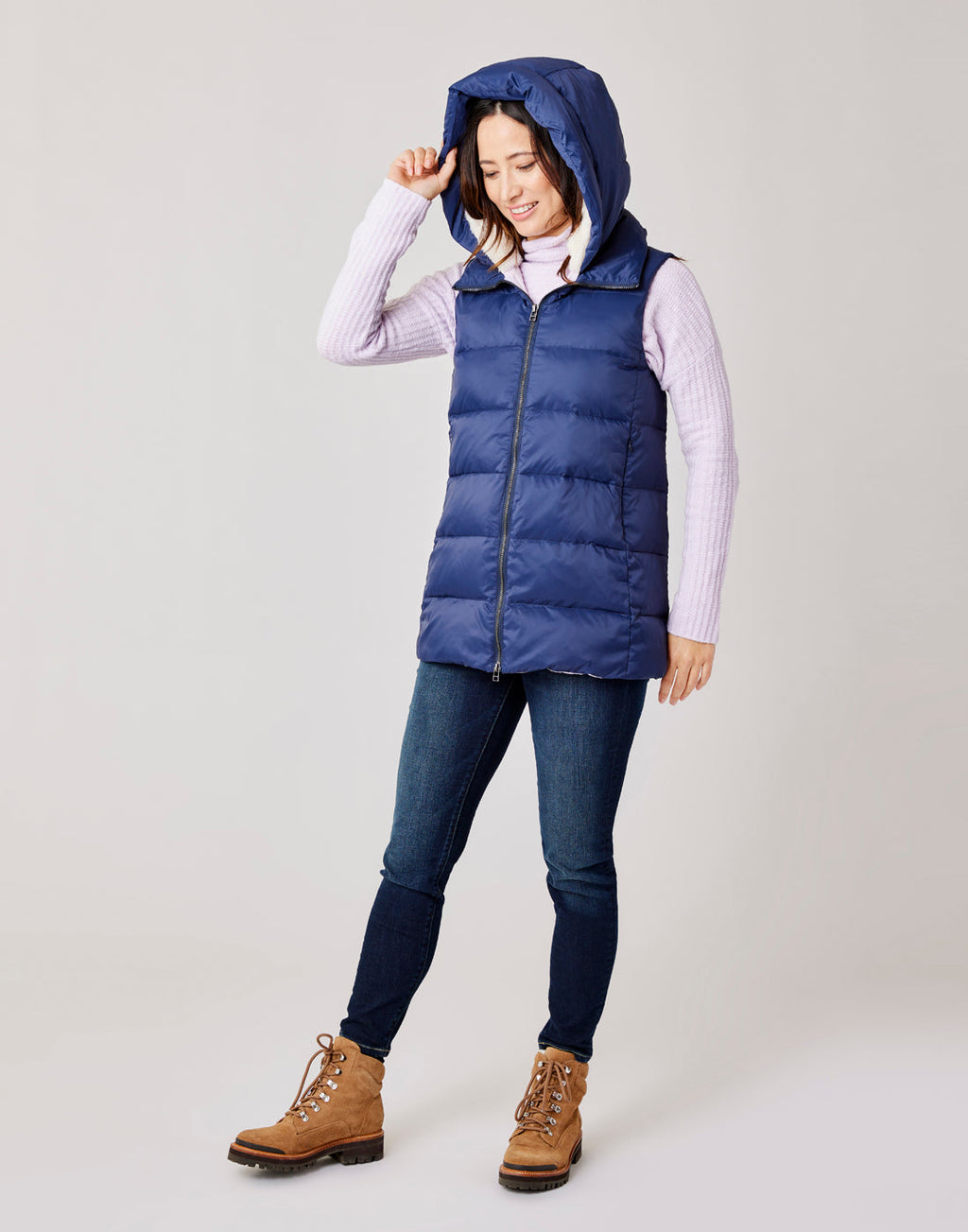 Davos Down Vest: Navy