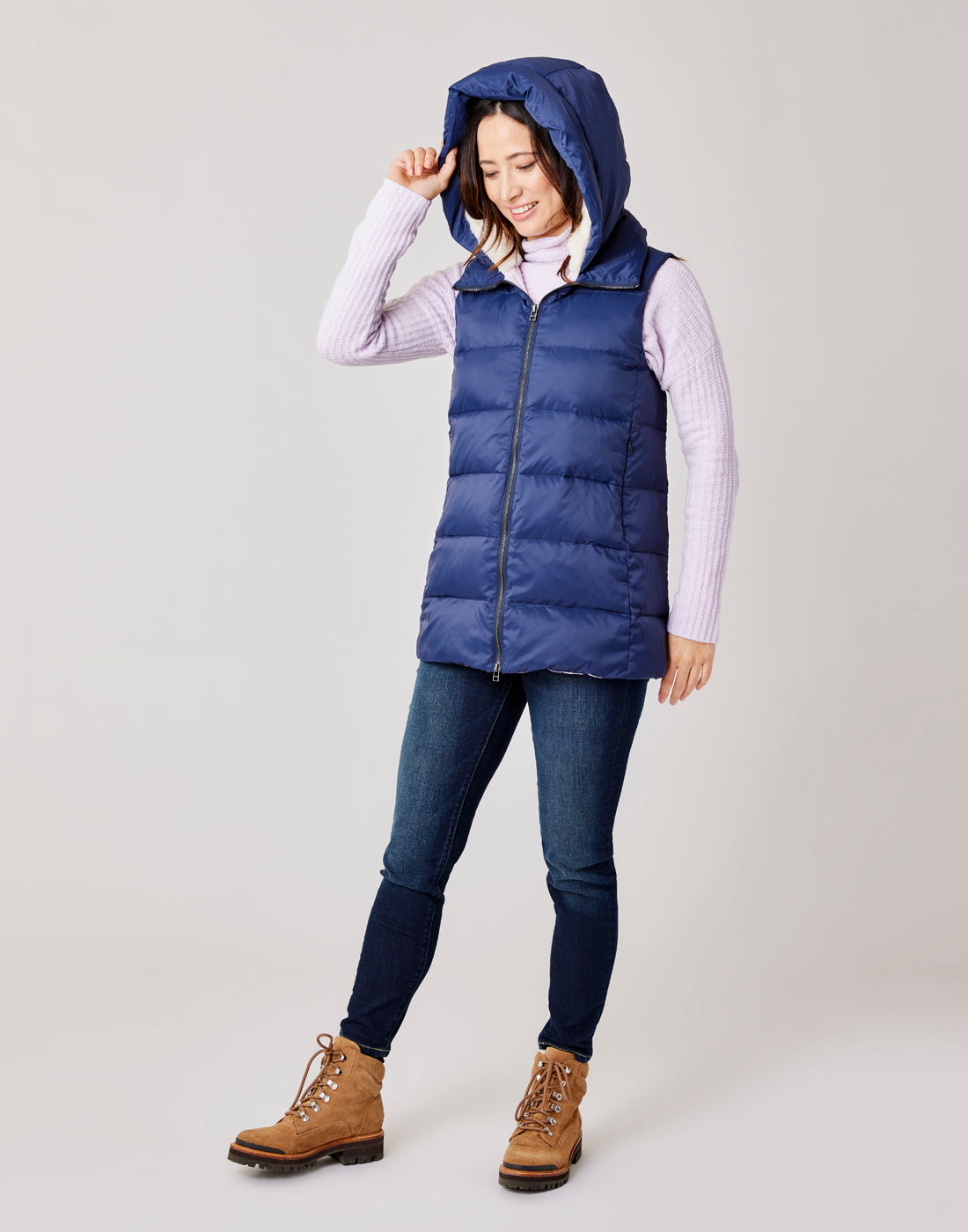 Davos Down Vest: Navy