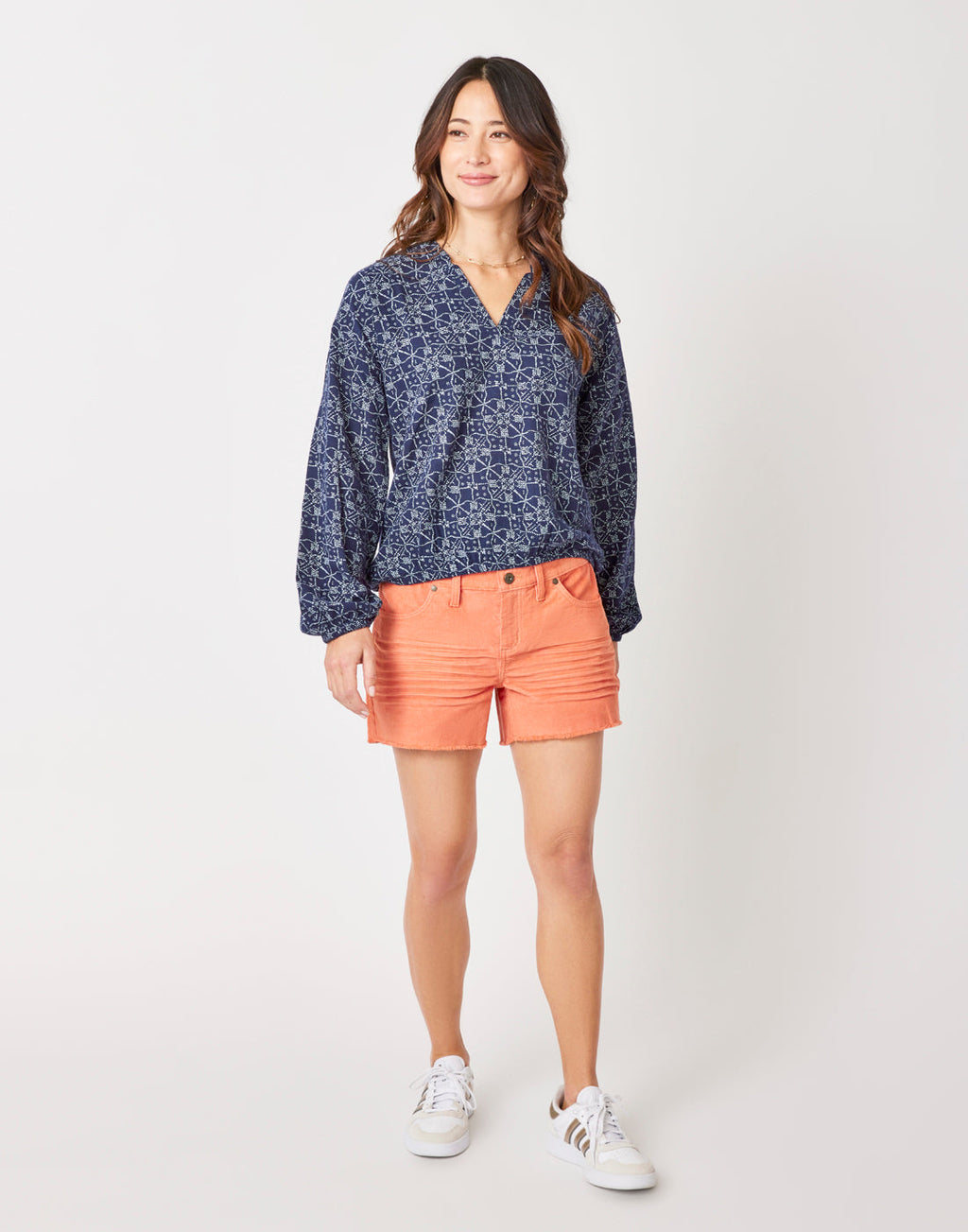 Shelby Top: Navy Bandana