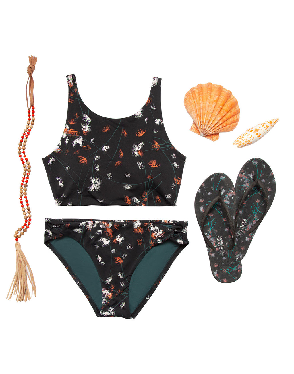 Becca by Freewaters Flip Flop: Feather Floral