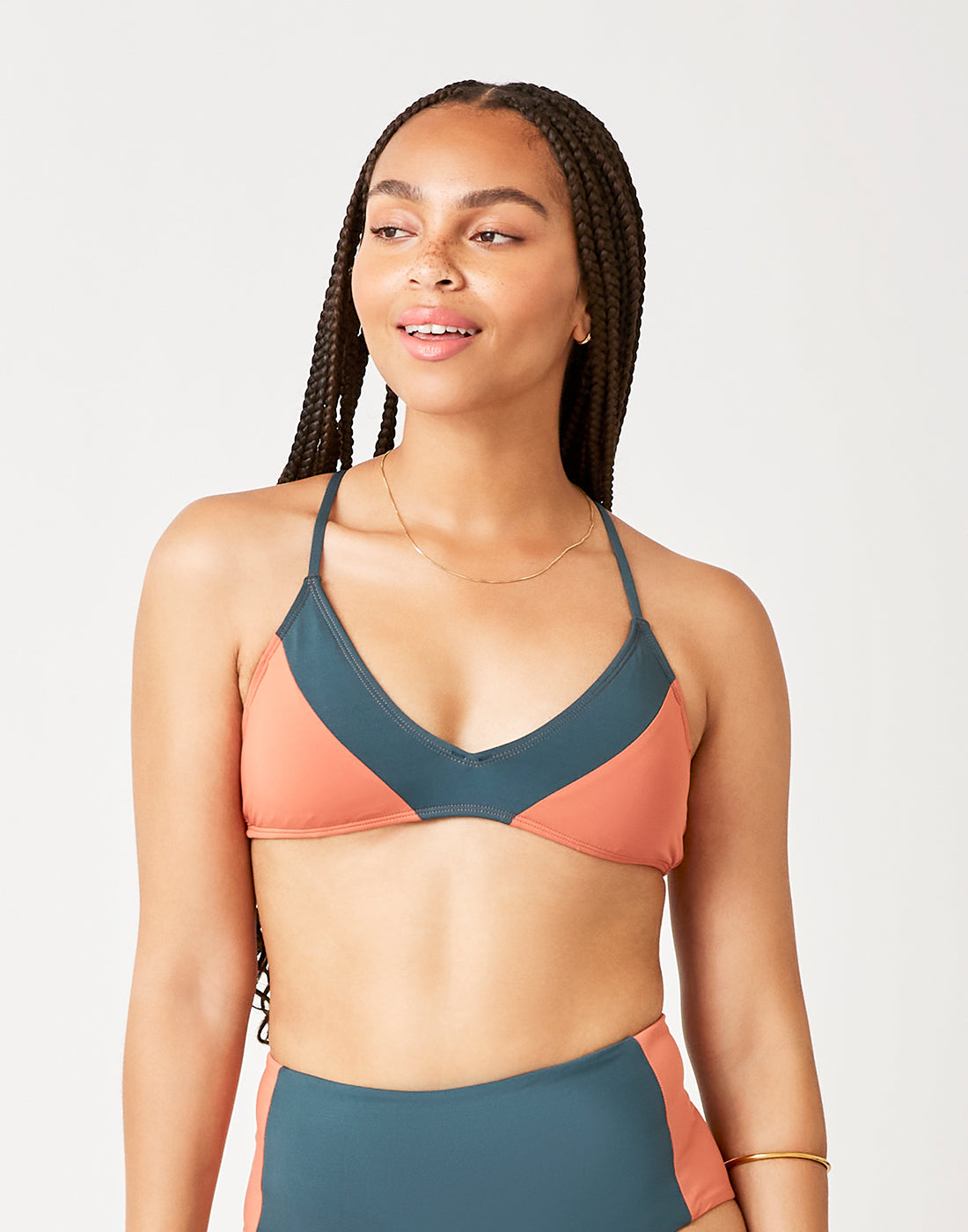 Tamarindo Colorblock Top: Eden w. Clay