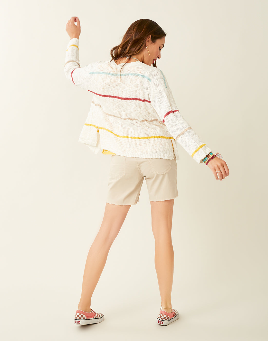 Kirby Cardigan: Cloud Multi Stripe