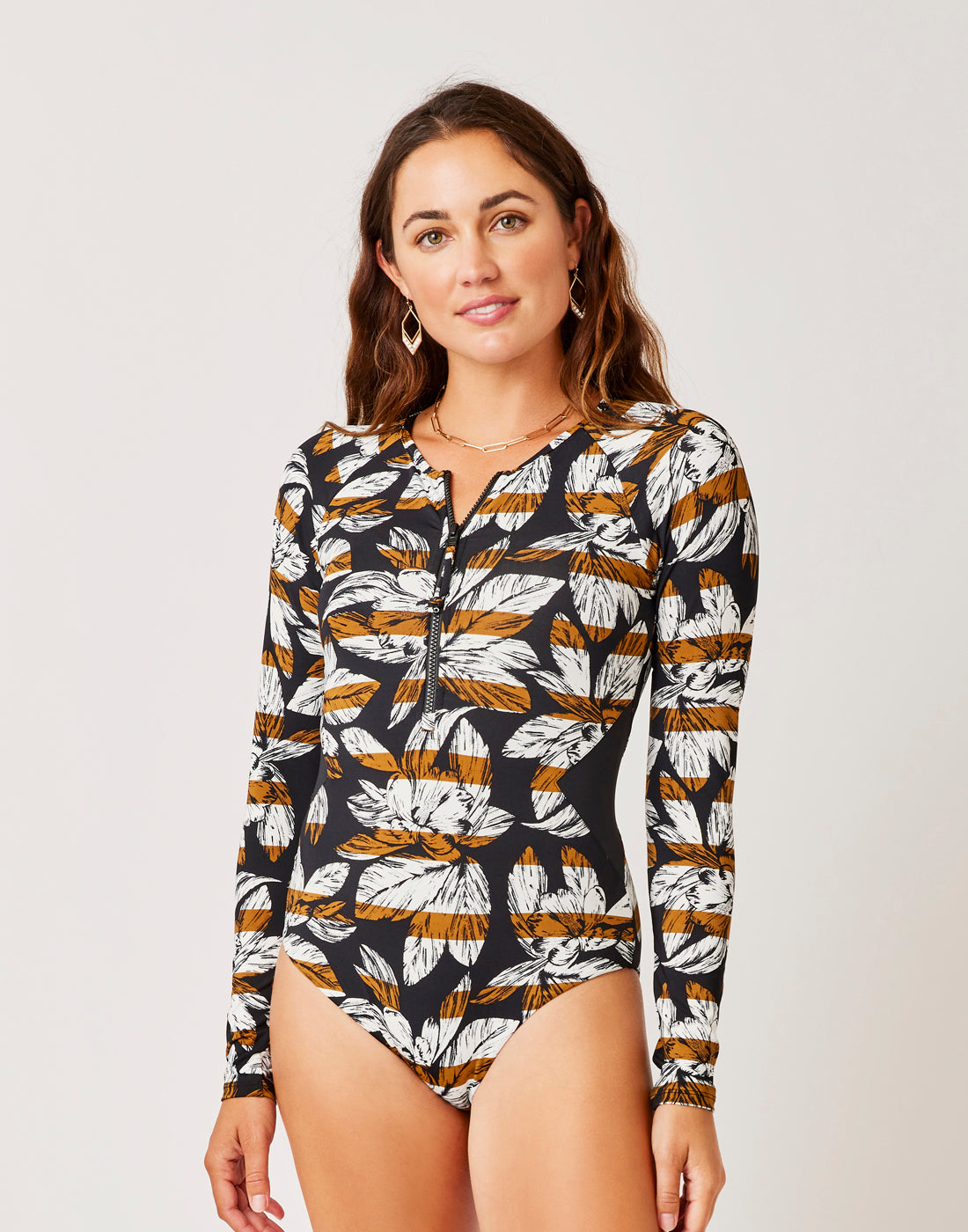 LS All Day Onesie: Flora w. Black