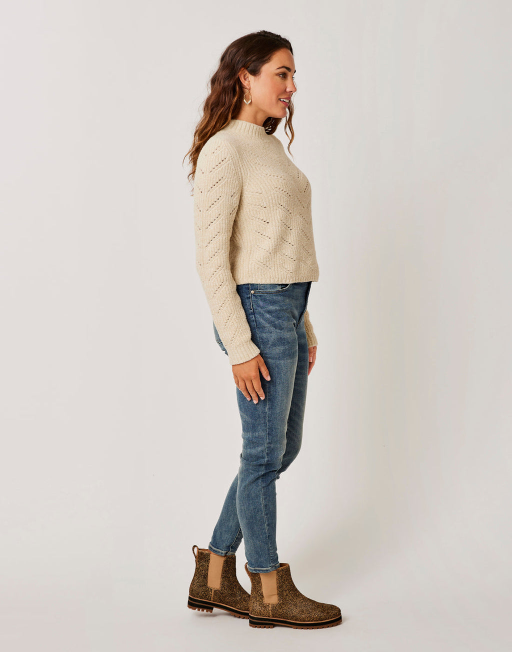 Monroe Sweater: Lt. Khaki Heather