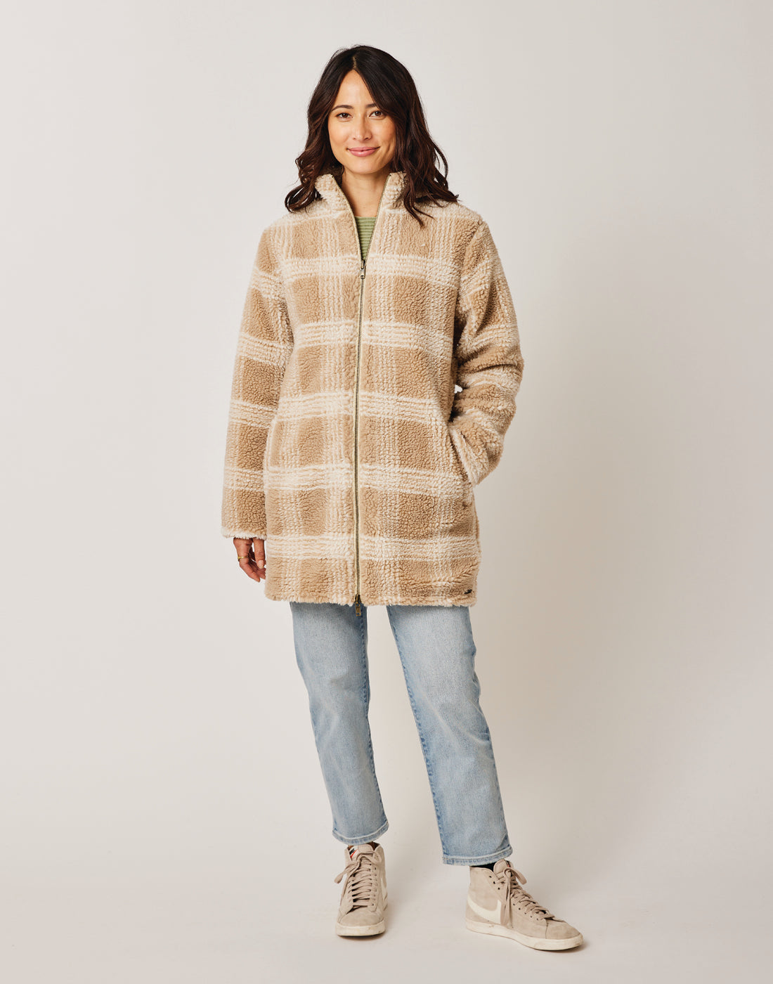 Mason Reversible Jacquard Jacket: Lt. Khaki Plaid