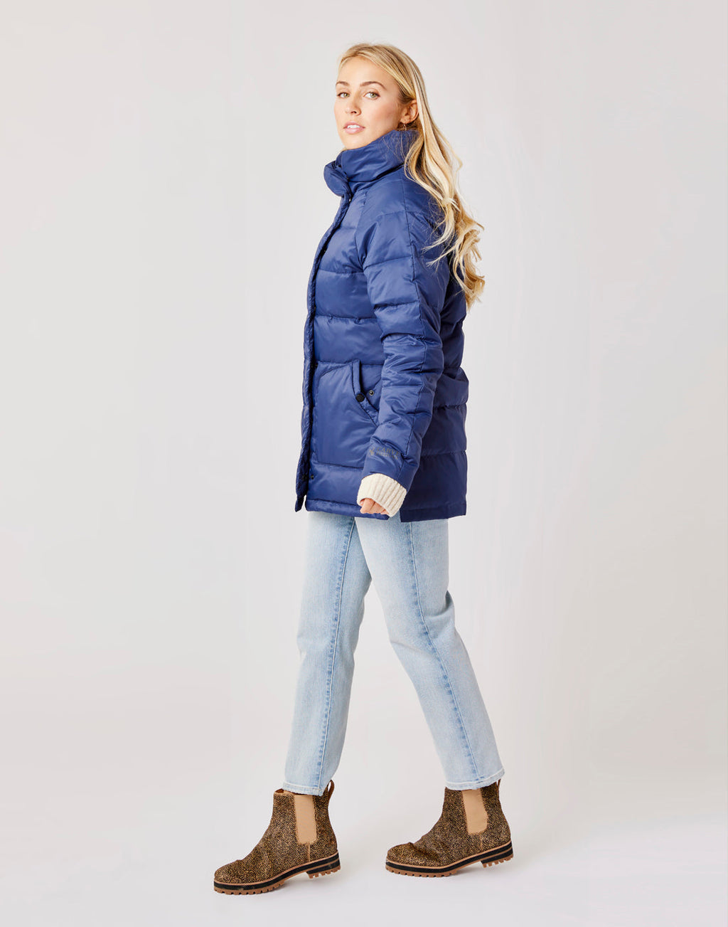 Minxy Down Jacket: Navy