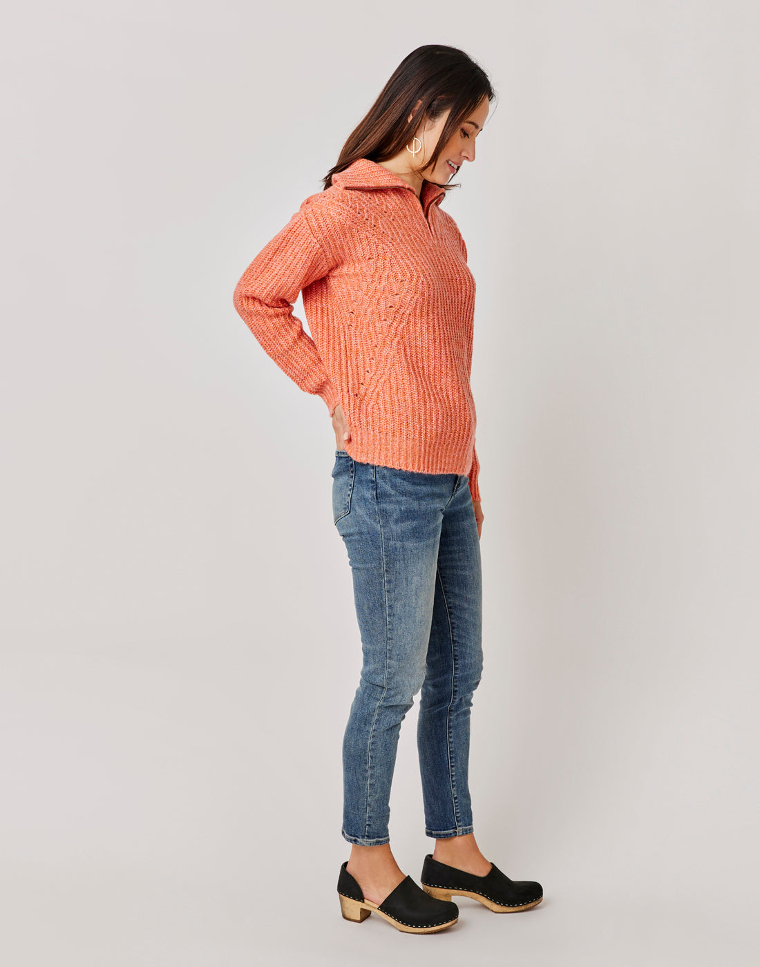 Brookline Zip: Terracotta Heather