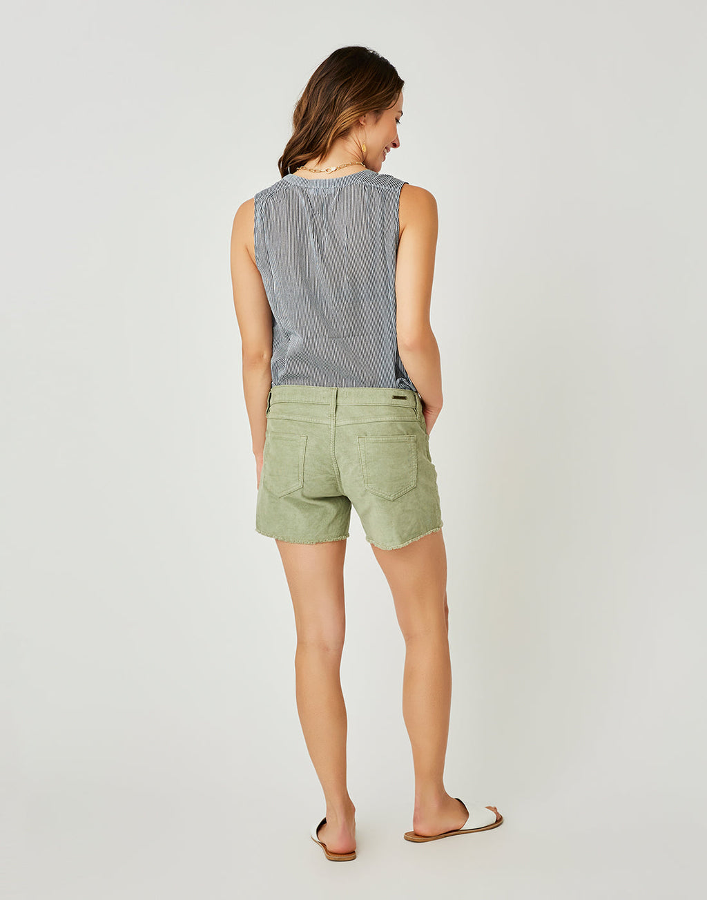 Dylan Tank: Navy Mini Stripe