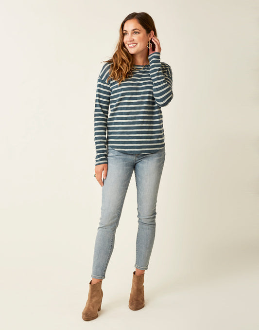 Alexis Top: Eden Thyme Mali Stripe - FINAL SALE