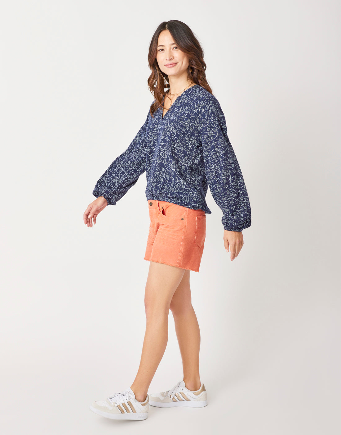 Shelby Top: Navy Bandana