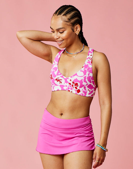 Hoku Swim Skirt: Fuchsia